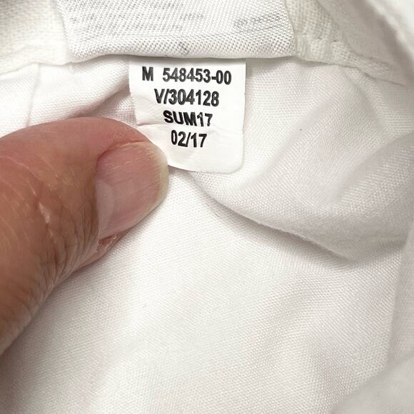 Banana Republic White Lined Linen Shorts Size 2 - Picture 6 of 7